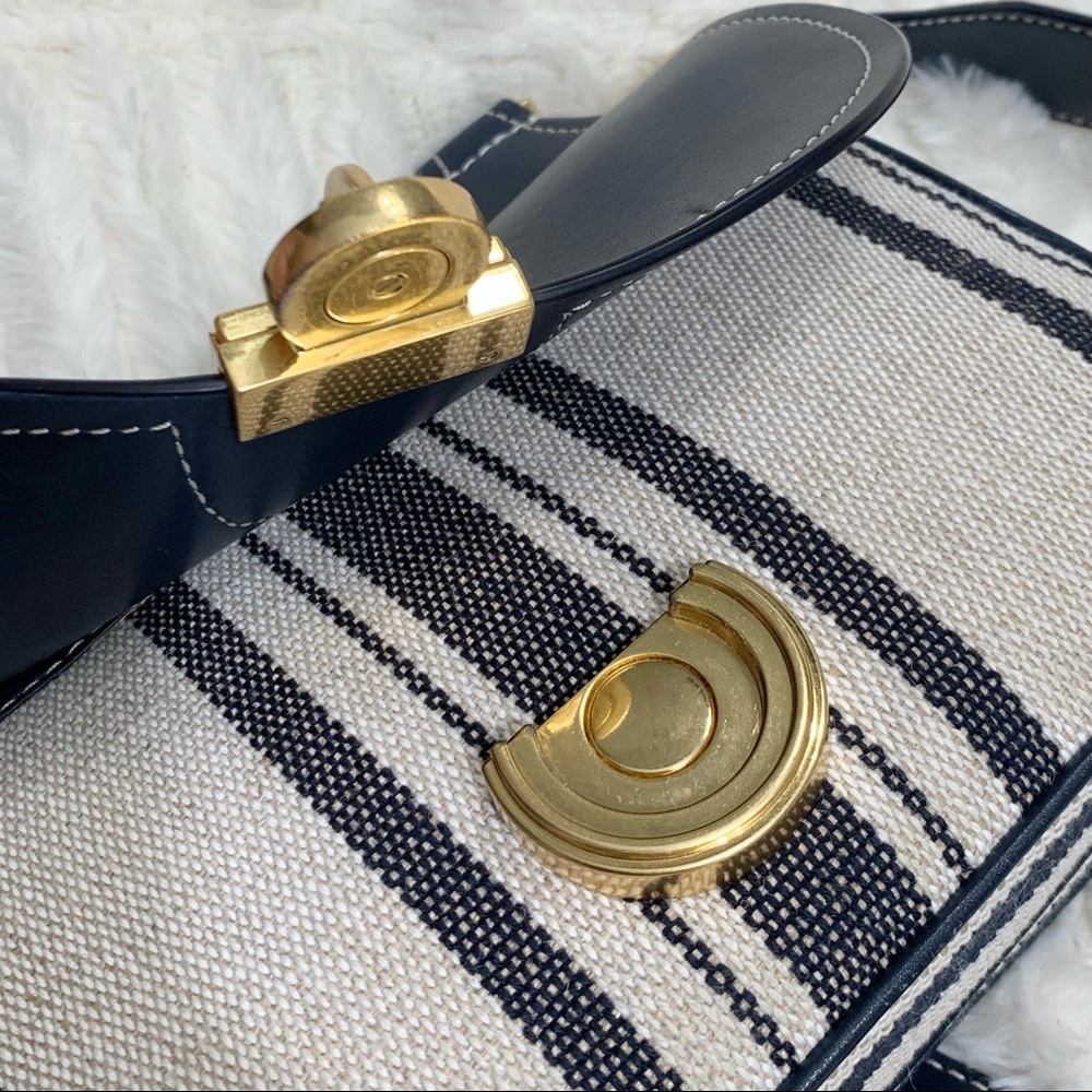 Tory Burch James Awning stripe saddle bag - Picture 10 of 16